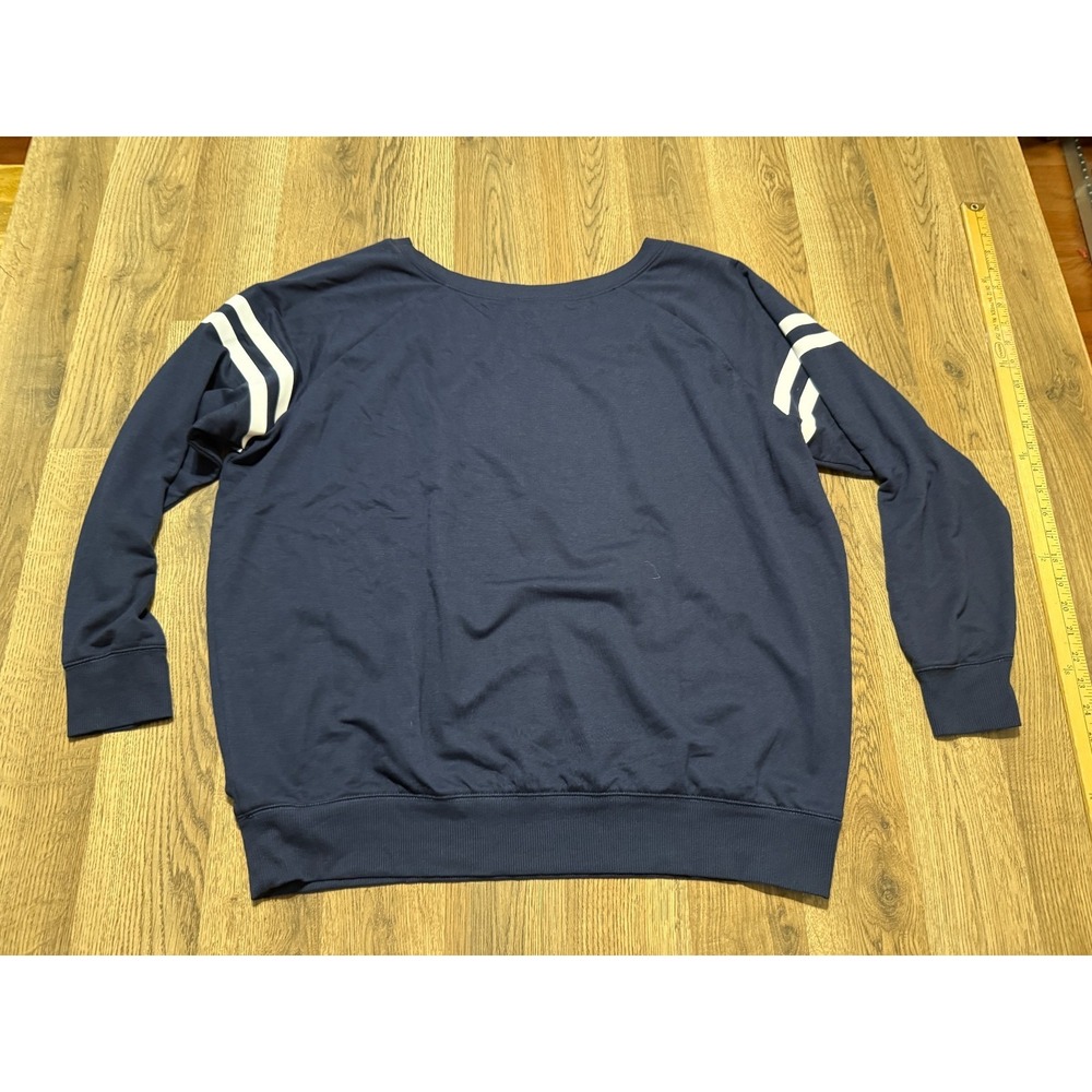 Express Shirt, Women's Size XL, Blue White, "Sunday I Love You" - Picture 2 of 11